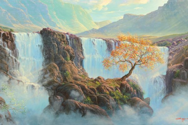 Tree Of Life, Yellow Blossoms painting