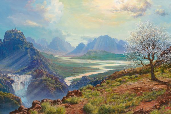 Tree Of Life, White Blossoms painting